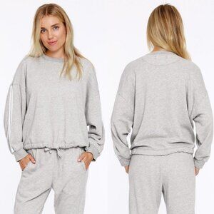 Xirena Champ Grey Sands Sweatshirt Size Large Drawstring‎ Waist Relaxed Fit Boho